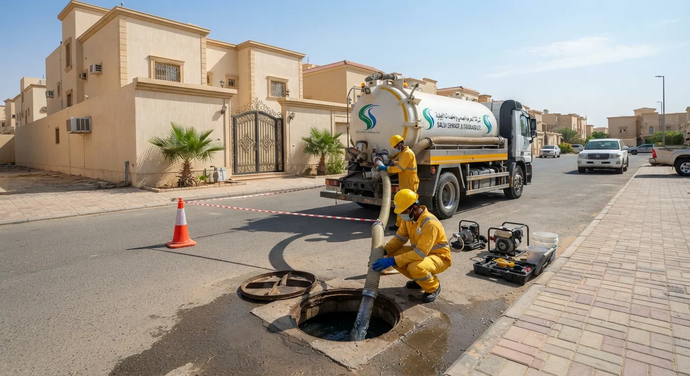 صورة فني تسليك مجاري محترف في حي العارض بالرياض - حلول سريعة للانسدادات